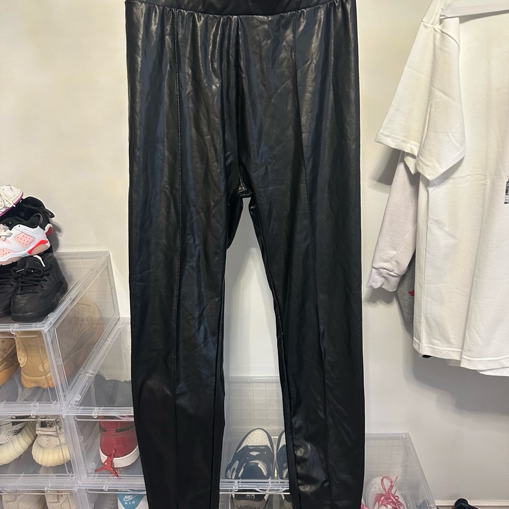 Wet Seal Black Faux Leather Leggings
